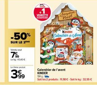 calendrier de l'Avent Kinder