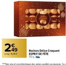 249  Lekg: 16,38 €  Engel  Rochers Délice Croquant ESPRIT DE FÊTE  152 g 