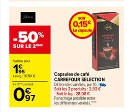 capsules de café Carrefour