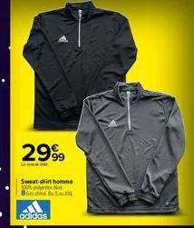 2999  lahat  sweat-shirt homme 100% polyester no  du 50  adidas 