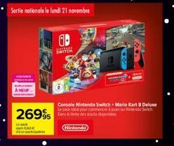 Sortie nationale le lundi 21 novembre  26995  decoperto  a  SINIRDA SWITCH  Console Nintendo Switch Mario Kart 8 Deluxe in pace pour commencer à jouer sur Nintendo Sw Dansinine des stocks  Nintendo 