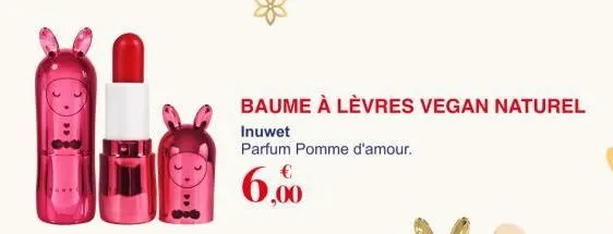 baume à lèvres vegan naturel  inuwet  