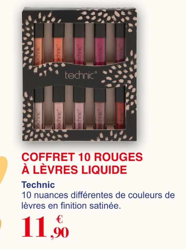 COFFRET 10 ROUGES À LÈVRES LIQUIDE  Technic 