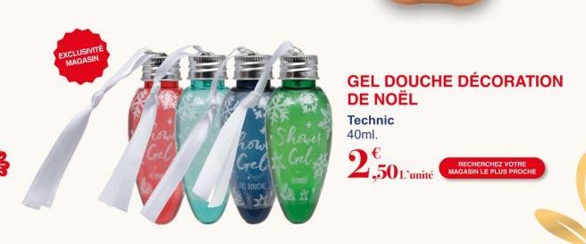 GEL DOUCHE DÉCORATION DE NOËL  