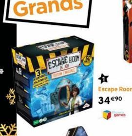 753  31  AVENTURES  PALPITES  ESCAPE ROOM  LE JEU  FINEARE  介  Escape Room  34 €⁹0  games 