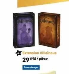 hikmous lainous  extension villainous  29 €95/pièce  ravensburger  chann 