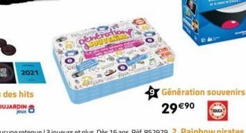 2021  500  Génération souvenirs  29 €⁹0 