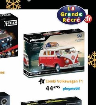 A TEAM  playmobil  70176/5-99- La Grande Récré fr  Combi Volkswagen T1  44 €95 playmobil 