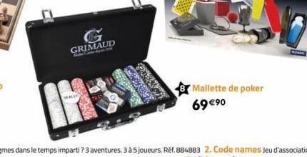 GRIMAUD  Mallette de poker 69 €90 