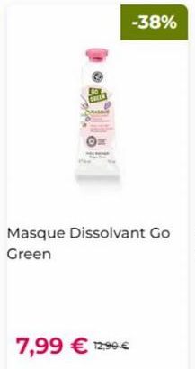 GOL GREEN  7,99 € 1299€  -38%  Masque Dissolvant Go Green 