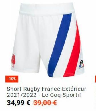 -10%  Short Rugby France Extérieur 2021/2022 Le Coq Sportif 34,99 € 39,00 € 