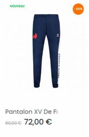 NOUVEAU  FRANCE RUGBY  Pantalon XV De Fi 80,00 € 72,00 €  -10% 