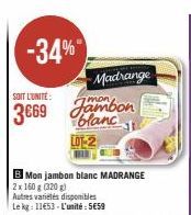 jambon blanc madrange