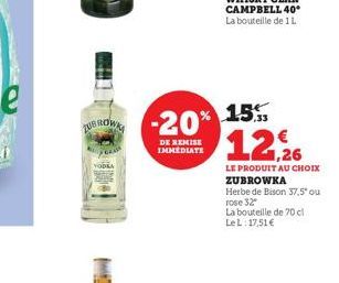 soldes Zubrowka