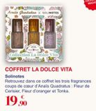 Fragrances Dolce vita offre à 19,9€ sur Passion Beauté
