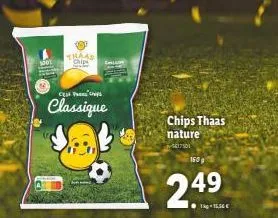 1501  thaas clips  cepc  classique  chips thaas nature  517501  160 g  2.49  15,56 € 