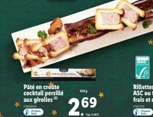 Produt  ain  Pâté en croûte cocktail persillé aux girolles (2)  SEGE  450g  269  k  asc  Produit balk 