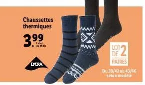 chaussettes thermiques 