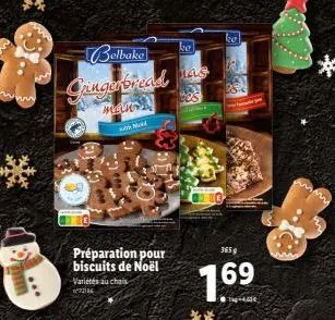 ke  belbake gingerbread mas  கம்பம்.  with m  préparation pour biscuits de noël varietés au chois 072146  365 g  7.69  tip+4,40€  