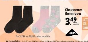 chaussettes thermiques 