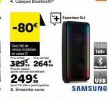 -80  Fonction DJ  USB  SAMSUNG  PORTANT 160 