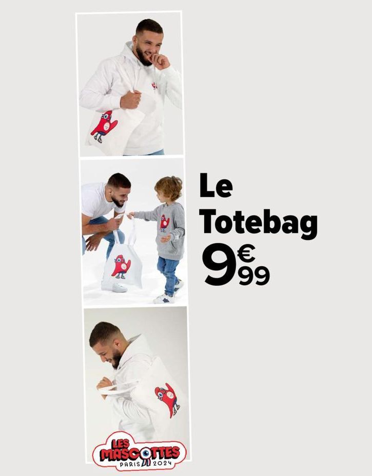 LES  MASCOTTES  PARIS 2024  Le Totebag 9999  €  