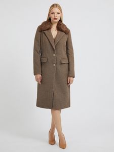 Manteau laine col fausse fourrure offre à 115€ sur Guess