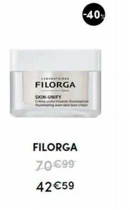 laboratoire  filorga  p  filorga  70€99  42€59  skin-unify crime uniformisante matric lumina  cream  -40% 