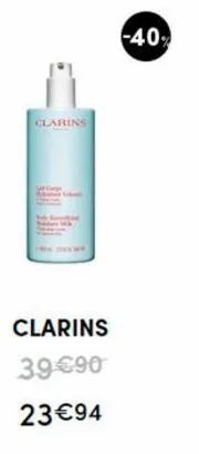 clarins  -wychow  clarins  39 €90  23€94  -40% 