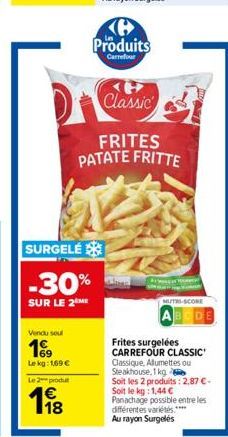 frites surgelées Carrefour