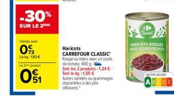 haricots rouges Carrefour