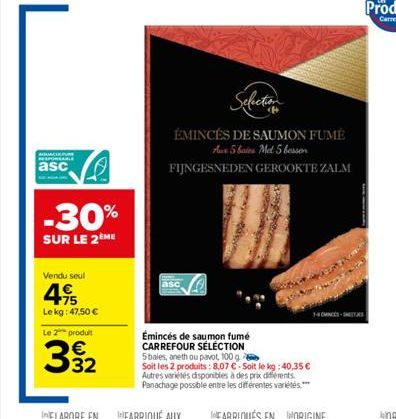 saumon fumé Carrefour