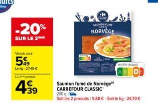 saumon fumé Carrefour