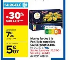 moules farcies carrefour