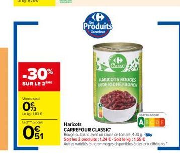 haricots rouges Carrefour