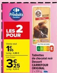 chocolat noir Carrefour