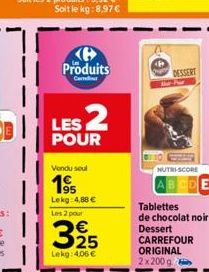 chocolat noir Carrefour