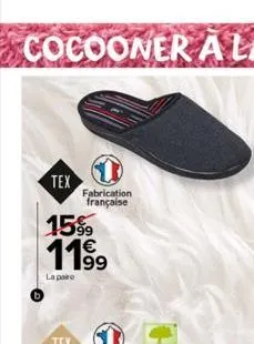 tex  fabrication française  15%9 11⁹9  la paire 