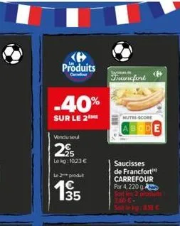 saucisses de francfort carrefour