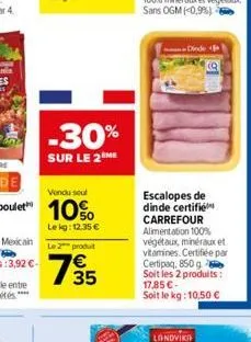 escalopes de dinde carrefour