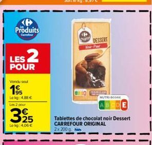 chocolat noir Carrefour