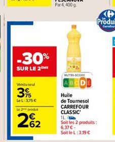 huile de tournesol Carrefour