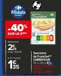 saucisses de francfort carrefour