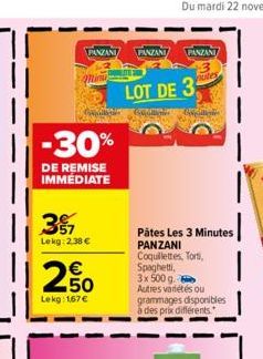 soldes Panzani