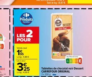 chocolat noir Carrefour