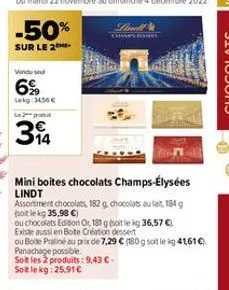 chocolats lindt