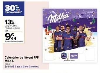 calendrier de l'avent milka