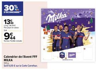 calendrier de l'Avent Milka