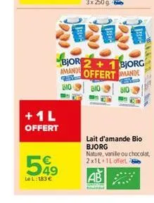 lait d'amande bjorg