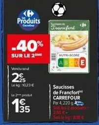 saucisses de francfort carrefour